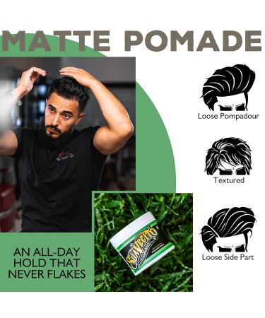Suavecito Pomade Matte 4 oz 2 Pack - Medium Hold Hair Pomade for Men | No Shine Matte Paste for Natural Hairstyles - Buy Online on GoSupps.com
