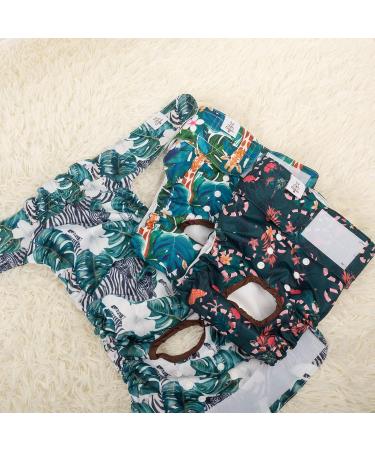 Cutebone Washable Dog Diapers 3-Pack | Waterproof Puppy Pants for Heat | Valentine's Day Rose Collection | Size D39L-DE (51-68.5cm) - Buy Online on GoSupps.com