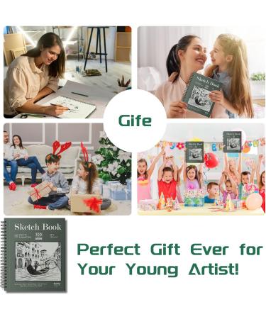 Sketch Book 5.5 X 8.5 - Spiral Sketchbook Pack of 2 SuFly 200 Sheets (68 lb/100gsm) Acid Free Sketch Pads for Drawing for Adults Spiral-Bound with Hard Cover for Kids & Adults 100 Sheets Each 5.5-x-8.5-inch:2 Pack - Buy Online on GoSupps.com