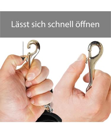 Guide for Horses - Safe Iron Chain & Nylon Handle | 2.10m Black Lead for Stallions Dogs Ponies & Donkeys - Buy Online on GoSupps.com