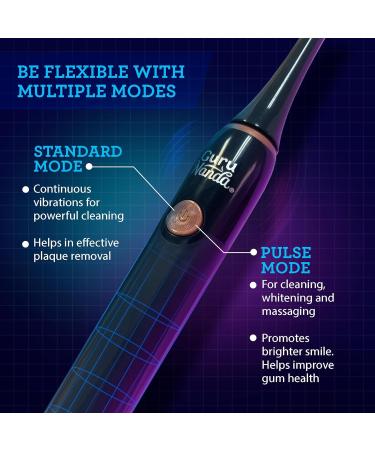 GuruNanda Sonic Toothbrush 2-Pack - Superior Clean Dual Modes Smart Timer Soft Bristles - Gentle & Effective Oral Care - Buy Online on GoSupps.com