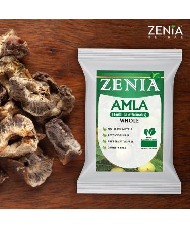 Zenia 100% Pure Whole Dried Amla Herb 100g - Raw Edible Grade for Herbal Hair Treatment - Buy Online on GoSupps.com