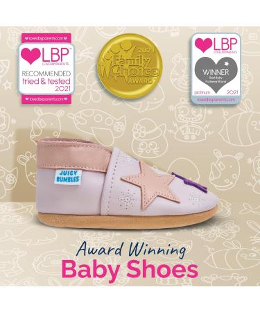 Soft Sole Baby Shoes - Leather Toddler Shoes for Baby Girl/Boy - Walking Shoes 18-24 Months Purple Stars - Buy Online on GoSupps.com