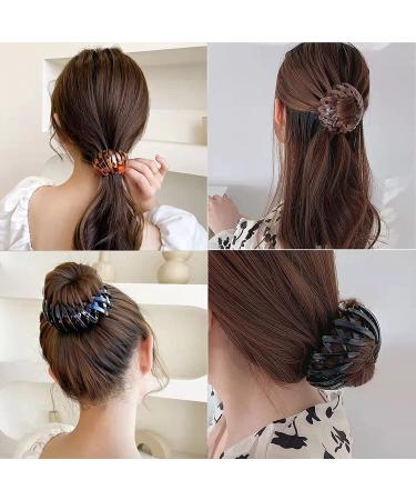 Dutika 7Pcs Lazy Bird's Nest Plate Hairpin Set - Expandable Ponytail Holder Clip & Bun Maker for Women and Girls - Buy Online on GoSupps.com
