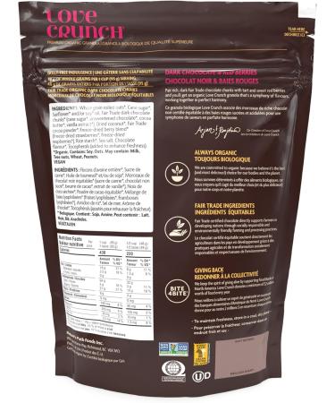 Love Crunch Organic Dark Chocolate & Red Berries Granola 700 g (Pack of 6) Non-GMO Fair Trade by Nature's Path - Buy Online on GoSupps.com
