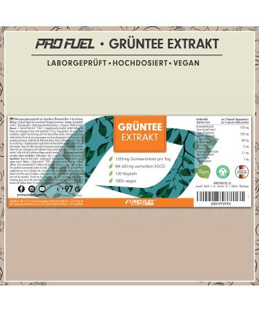 Buy High Dose Green Tea Extract Capsules - 360x 1333mg 600mg EGCG Vegan 98% Polyphenols Made in Germany - 3x120 Capsules - Buy Online on GoSupps.com