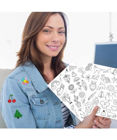 69 Pcs Stick and Stitch Embroidery Designs Paper Sewing Stabilizers - Flower Plants Theme | Hand Wash Tear Away Water Soluble Sticky Stabilizer for Hand Sewing Enthusiasts - Buy Online on GoSupps.com