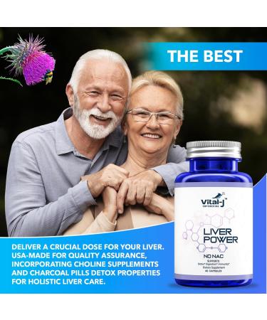 Vital-J Empowering 21-in-1 Liver Support Supplement Liver Cleanse Detox & Repair - W/Milk Thistle Zinc Beetroot & Artichoke Choline & Dandelion Root for Digestion & Immunity - 60 Capsules - Buy Online on GoSupps.com