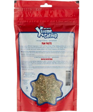 Xtreme Catnip Leaf 1 oz. - 100% Natural, Organically Grown, Super Concentrated Catnip Leaves - Non-Addictive Fun Cat Treat for Toys, Scratching Posts, and More - Buy Online on GoSupps.com