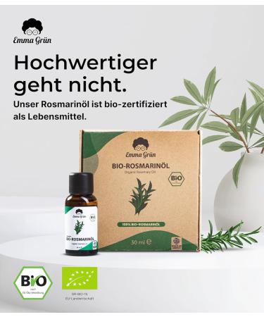Buy EMMA Gr n Bio Rosemary Oil - 100% Natural Organic Rosemary from Greece | High Dose Essential Oil for Culinary & Aromatherapy Use - Buy Online on GoSupps.com