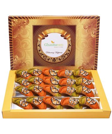 Ghasitaram Gift Holi Sweets Holi Gifts Holi Hamper Tirangi Gujiya 800 GMS |Gift for Diwali Holi Rakhi Valentine Christmas Birthday Anniversary Her Him|