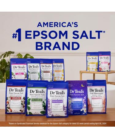 Dr Teal's Melatonin & Essential Oil Blend Epsom Salt Sampler Set | Relaxing Foaming Bath 2 Piece - Shop Internationally - Buy Online on GoSupps.com