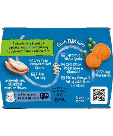 Gerber Turkey Rice Dinner 2nd Foods - 2 Pack (4 oz Each) | Nutritional Baby Food - Buy Online on GoSupps.com