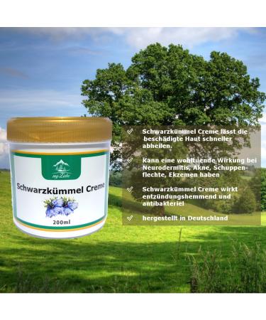 Black Cumin Cream 200ml for Neurodermatitis Acne & Psoriasis Natural Skin Relief - Buy Online on GoSupps.com