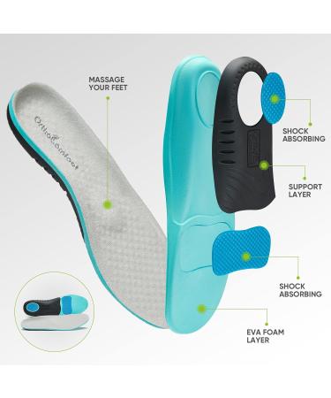 OrthoComfoot Women's Arch Support Walking Shoes - Plantar Fasciitis Relief - 9 W - Light Grey - Buy Online on GoSupps.com