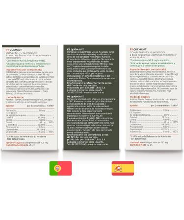 Soria Natural Quemavit Thermogenic effect grape seeds green tea Lcarnitine and caffeine supports energy metabolism pack of 60 tablets 60 units Paquete de 1 - Buy Online on GoSupps.com