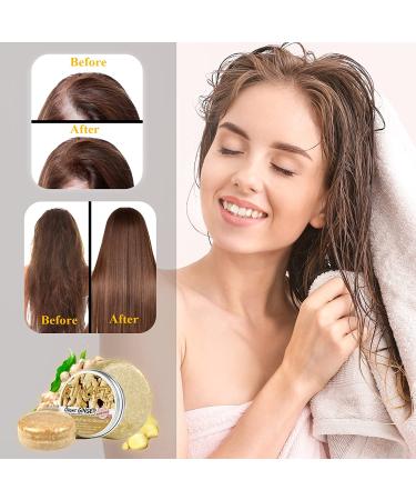 2PCS Organic Ginger Hair Regrowth Shampoo Bars for Hair Growth | Anti-Hair Loss Formula - Buy Online on GoSupps.com