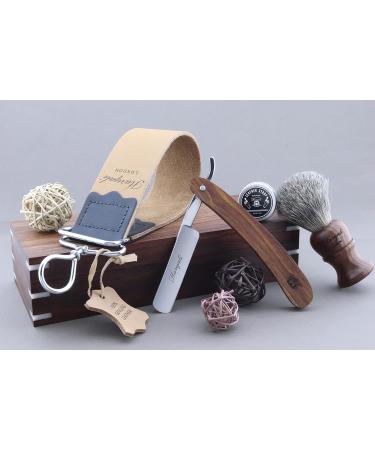 Haryali London 5-Part Sustainable Razor Set | Eco-Friendly Shaving Brush Leather Polish and Wooden Box | Perfect for International Shipping - Buy Online on GoSupps.com
