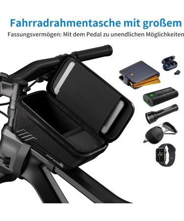 Buy Estralia Waterproof Bicycle Handlebar Bag with TPU Touchscreen | Front Frame Pocket for Cell Phones Up to 6.7 Inches | International Shipping Available - Buy Online on GoSupps.com