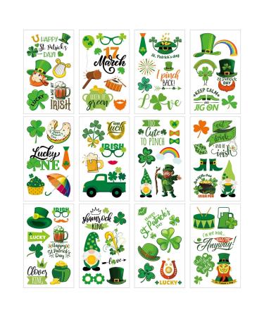 80 Pcs St. Patrick's Day Tattoos | Shamrock Temporary Tattoo Stickers for Kids & Women | Irish Parade Party Decorations - Buy Online on GoSupps.com