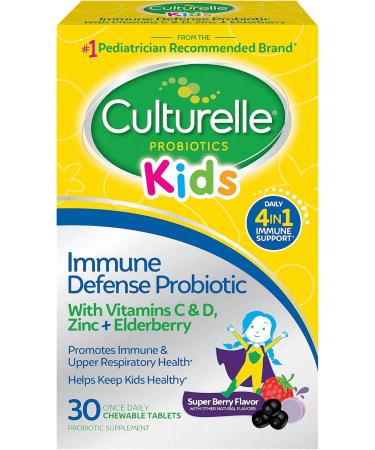 Culturelle Kids Probiotic + Fiber Packets (Ages 3+) - 24 Count - Digestive Health & Immune Support & Immune Defense Probiotic with Vitamin C Vitamin D and Zinc + Elderberry Non-GMO 4-in-1 - Buy Online on GoSupps.com