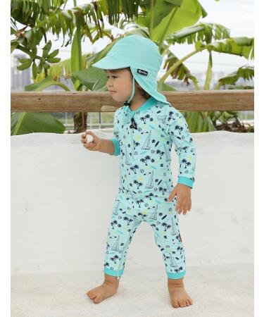 weVSwe Baby Toddler Boy Swimsuit UPF 50+ Sun Protection Rash Guard with Crotch Zipper | 2 Years | Surfboard-1 - Buy Online on GoSupps.com