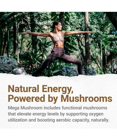 Procera Mega Mushroom - Improved Memory, Natural Energy & Mental Clarity - Clear Mind - Lift Brain Fog - Immune Support - Detox - Lions Mane Chaga Cordyceps Shiitake Turkey Tail - 60 Count - Buy Online on GoSupps.com
