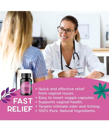 Boric Acid Suppositories - Vaginal pH Balance & BV Yeast Infection Support - 30 Count, Made in USA - Buy Online on GoSupps.com