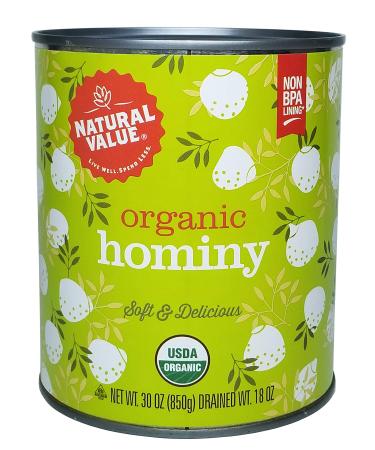 Natural Value , Organic Hominy 30 Ounce (Pack of 6)