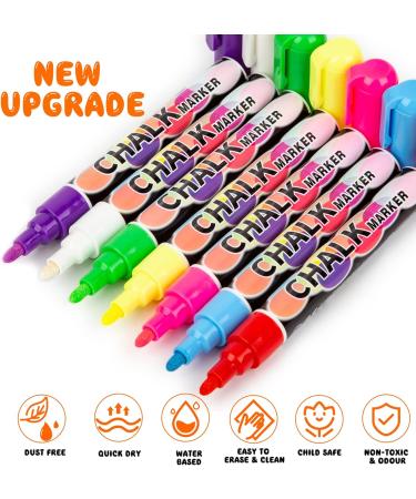 Pincelma 13 Pack Liquid Chalk Markers - Chalkboard and Glass Board Pens with 8 Labels - Ideal for Chalkboard Signs, Windows, Bistros - Buy Online on GoSupps.com
