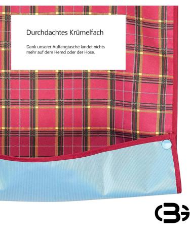 BauGaa Libchchen - Water-Repellent Adult Latz Apron | Washable Reusable Large Red Checked Clothing Protection for Seniors - Buy Online on GoSupps.com