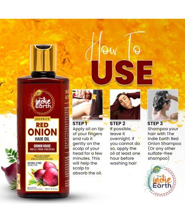 THE INDIE EARTH ADVANCED RED ONION DAILY HAIR CARE SUPERSAVER COMBO PACK WITH RED ONION HAIR OIL 300 ml + RED ONION SHAMPOO 300 ml - Buy Online on GoSupps.com