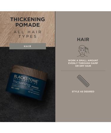 Blackstone Men's Grooming Hair Thickening Pomade - Pliable Hold Matte Finish | Paraben & Cruelty-Free | Sea + Surf Scent (4 Oz) - International Shipping Available - Buy Online on GoSupps.com