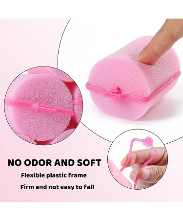 Jumbo Foam Sponge Hair Rollers 24pc Set - Curvy Wavy Hairstyle Curling Tools for Long & Short Hair - Pink - Buy Online on GoSupps.com