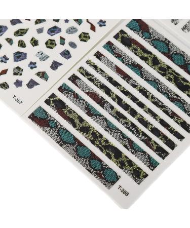 Self Adhesive Snake Nail Sticker 9 Sheets DIY Manicure Decoration Latest Fashionable Snake Nail Art Stickers for Nail Art Lover for DIY Manicure - Buy Online on GoSupps.com