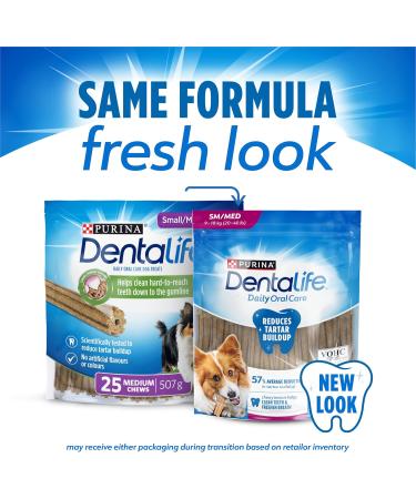 DentaLife Daily Oral Care Dog Treats for Small & Medium Breed Dogs - 507 g Pouch (1 Pack) 507 g (Pack of 1) - Buy Online on GoSupps.com