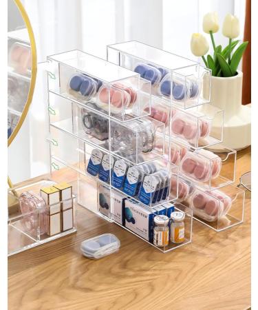 A Versatile Transparent Cosmetic Display Box with Four compartments for Lip Gloss Eye Shadow Nail Polish and Jewellery Four-compartmentdailydisposablecontactsstoragebox - Buy Online on GoSupps.com