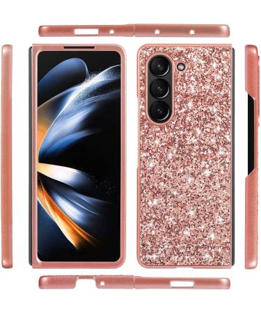 Buy Tivenfezk Nadoli Glitter Shell Case for Samsung Galaxy Z Fold 5 - Red Glossy Sparkling Bling Ultra-Small Shockproof Protective Cover - Buy Online on GoSupps.com