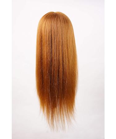 Real Hair Hairdressing Head - 56 cm | 80% Real Hair with Clip & Steel Comb for Perfect Styling - Buy Online on GoSupps.com