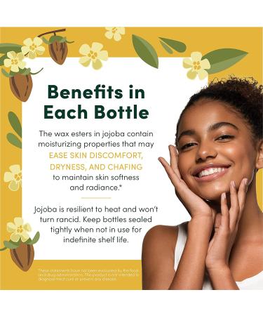 HobaCare 100% Pure Jojoba Oil - Unrefined Cold Pressed Moisturizer for Skin, Hair, & Nails 128 fl oz - Buy Online on GoSupps.com