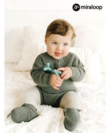 Miraloop Teething Toy for Baby 0-18 Months - Jellydog Rocking Teether, Food Grade Silicone, Choke-Proof & Odorless - Mint Green - Buy Online on GoSupps.com