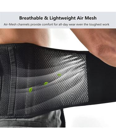 Lower Back Support Belt for Men & Women | Lordosis Pain Relief & Posture Correction | Adjustable Breathable Waist Support for Herniated Disc Sciatica & Scoliosis - Black - Buy Online on GoSupps.com