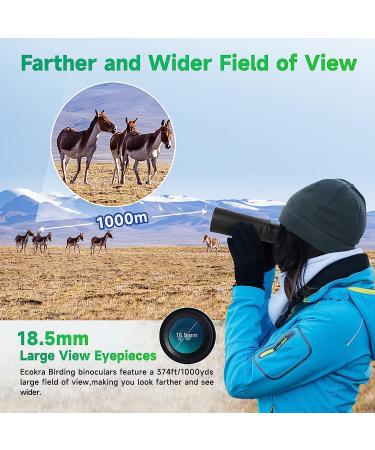 12x42 HD Binoculars for Adults & Kids Super Bright High Power Binoculars with Large view Clear Low Light Night Vision BAK4 FMC Prisms Waterproof Compact Binoculars for Hunting Bird Watching Stargazing - Buy Online on GoSupps.com