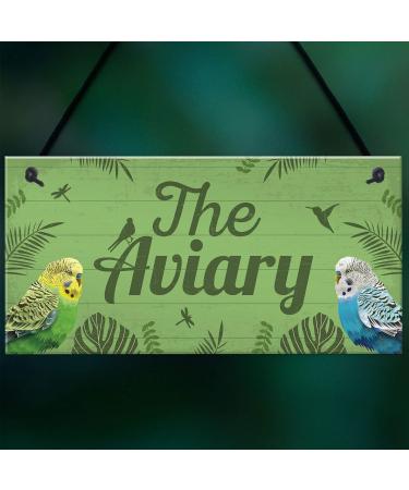 Red Ocean Aviary Bird Sign - Bird Cage Accessories Garden Plaque for Nan Grandad - Bird Lover Gift - Buy Online on GoSupps.com
