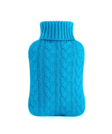 samply Hot Water Bottle with Knitted Cover 2L Hot Water Bag for Hot and Cold Compress Hand Feet Warmer Neck and Shoulder Pain Relief Cobalt Blue 2L Sapphire Blue - Buy Online on GoSupps.com