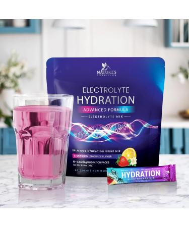 Electrolytes Powder Packets - Sugar Free Hydration Recovery Powder with Potassium Magnesium Sodium Zinc & Vitamin C Sugar Hydration Electrolyte Liquid Drink Mix Vegan Strawberry Lemon (16 Pack) 3.36 Ounce (Pack of 1) - Buy Online on GoSupps.com