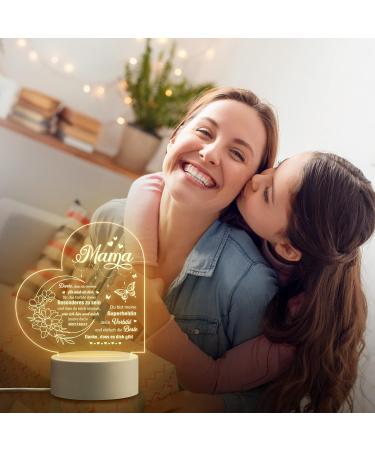 Giftasy Mama Gift - LED Acrylic Night Light Lamp | Unique Gifts for Mom Best Birthday & Mother's Day Present - Buy Online on GoSupps.com