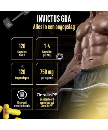 VitamineVersand 24 Invictus GDA Highdose GDA complex with berberine Cinnulin PF cinnamon bark extract & bioactive Ralpha lipoic acid 120 vegan capsules - Buy Online on GoSupps.com