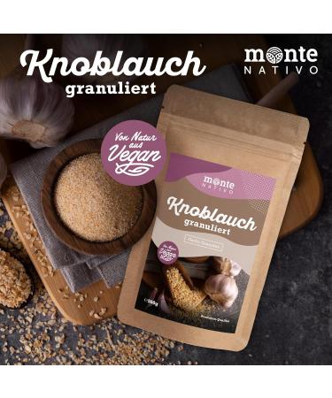 Garlic Granulate Monte Nativo 500g Premium Quality Dried Garlic for Cooking Pure Garlic Powder and Granules - Buy Online on GoSupps.com