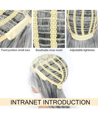 Long Layered Grey Wavy Wig - Natural Looking Heat Resistant Synthetic Hair for Women, Perfect for Daily and Party Use - Buy Online on GoSupps.com